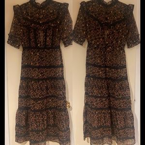 Topshop Floral Ruffle Maxi Dress